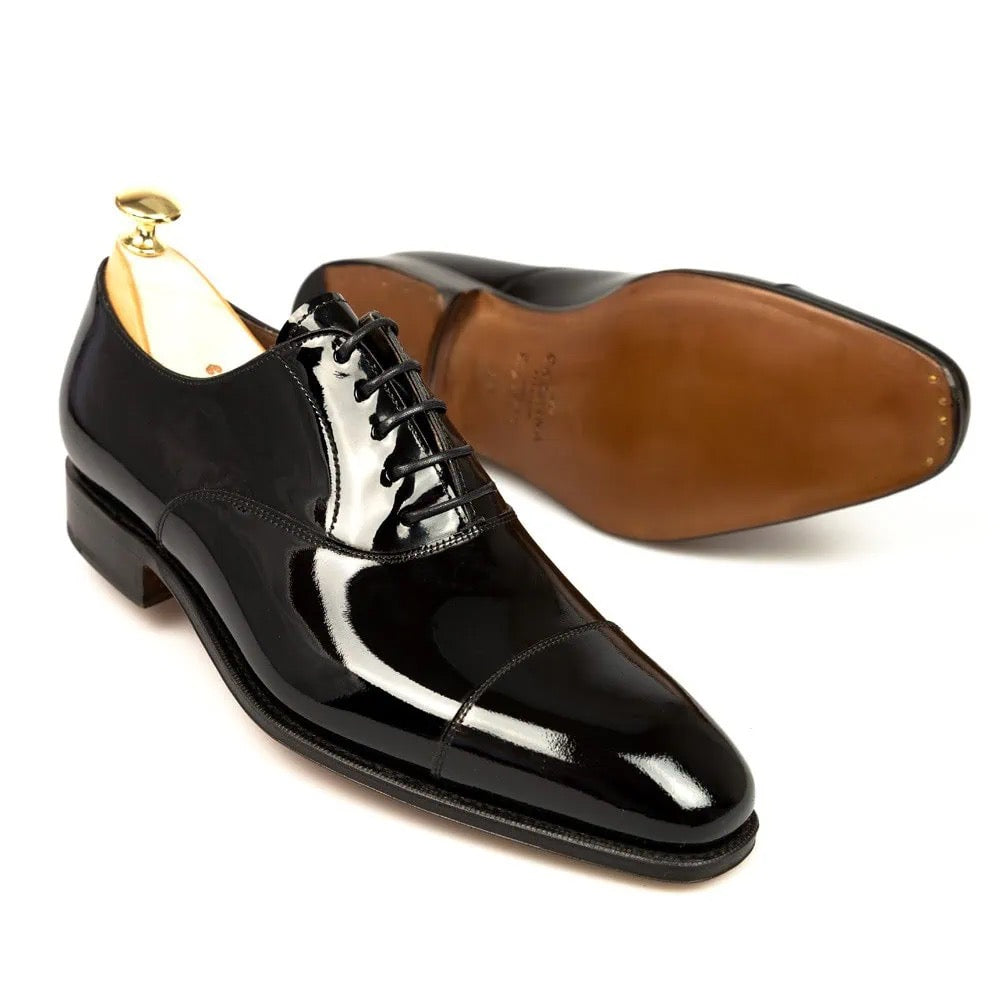 Modern Checkerboard Patent Leather Oxfords main image 0