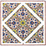 Blue And Orange Ottoman Tile Pocket Square
